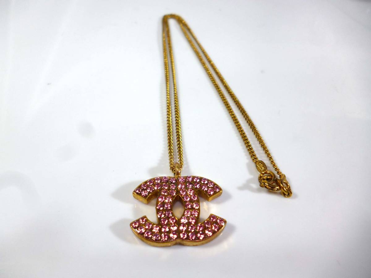 超美品☆シャネル☆CHANEL☆ココマーク☆ピンク・ラインストーン 