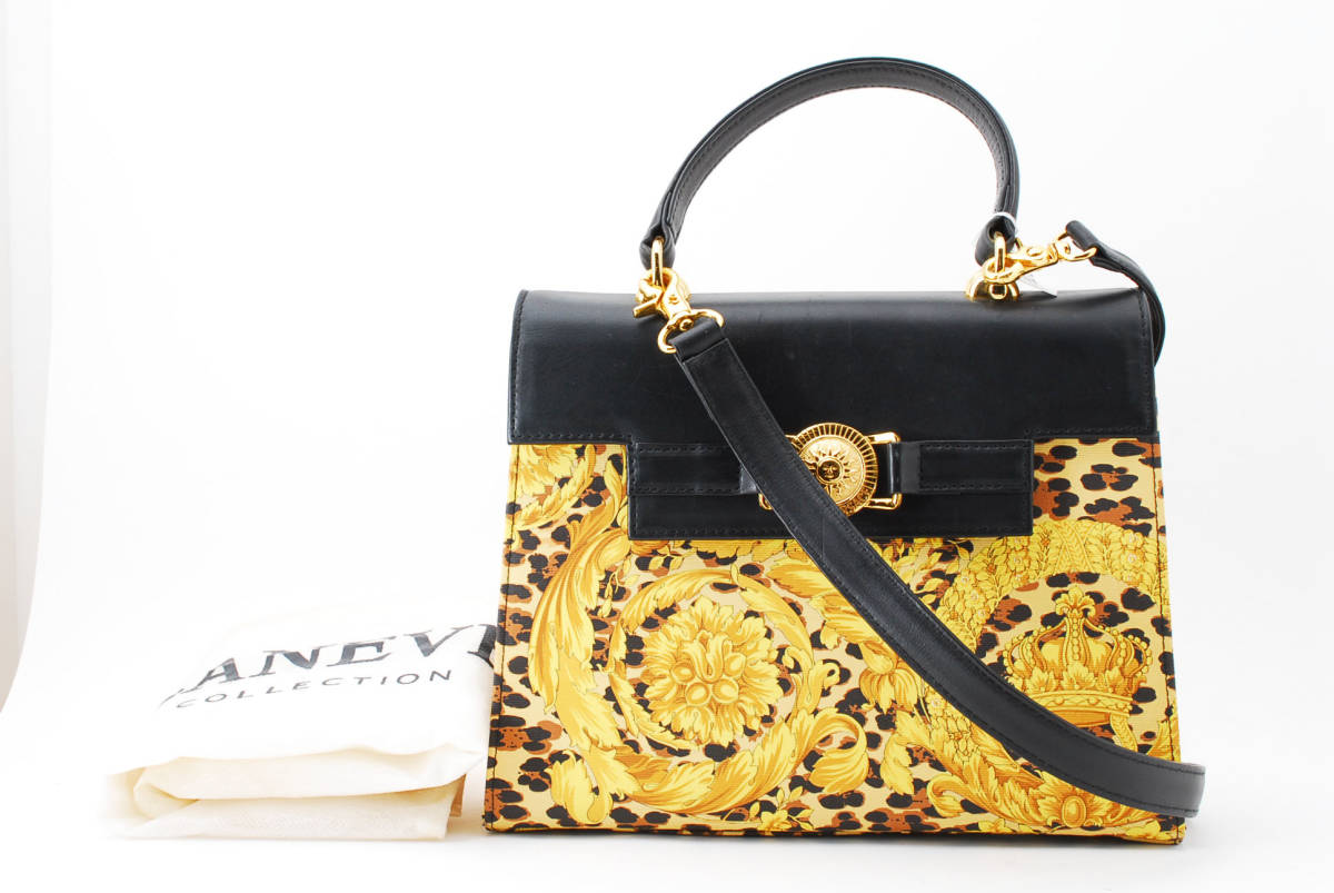 1円〜 美品 GIANNI VERSACE ヴェルサーチ レオパード 豹柄 メデューサ 