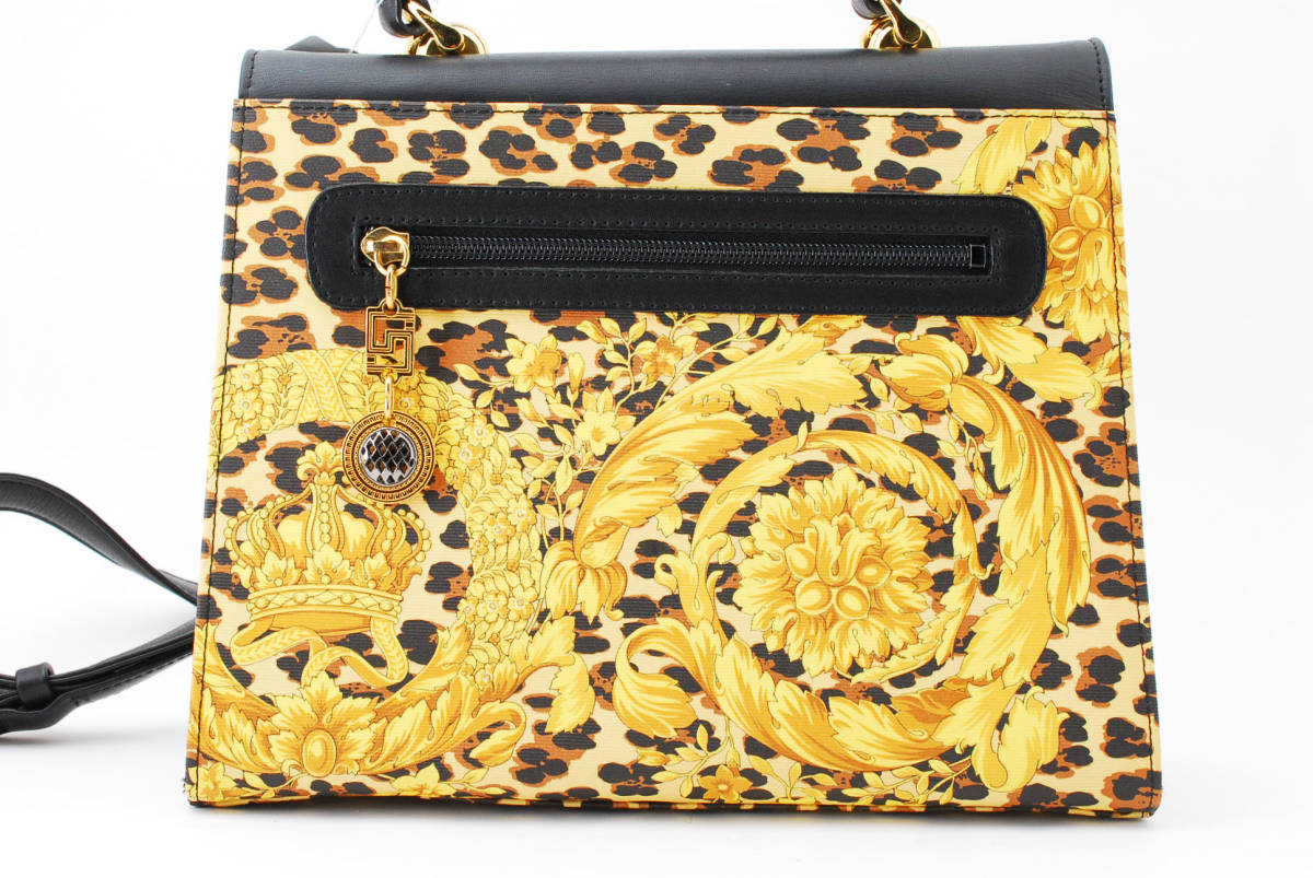 1円〜 美品 GIANNI VERSACE ヴェルサーチ レオパード 豹柄 メデューサ 