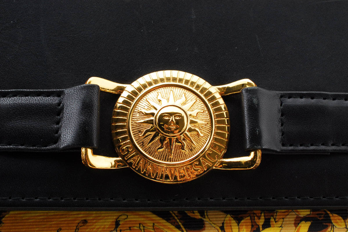 1円〜 美品 GIANNI VERSACE ヴェルサーチ レオパード 豹柄 メデューサ 