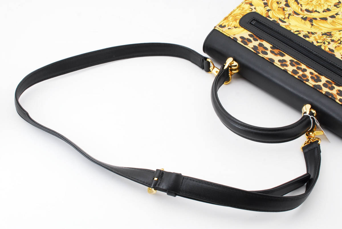 1円〜 美品 GIANNI VERSACE ヴェルサーチ レオパード 豹柄 メデューサ 