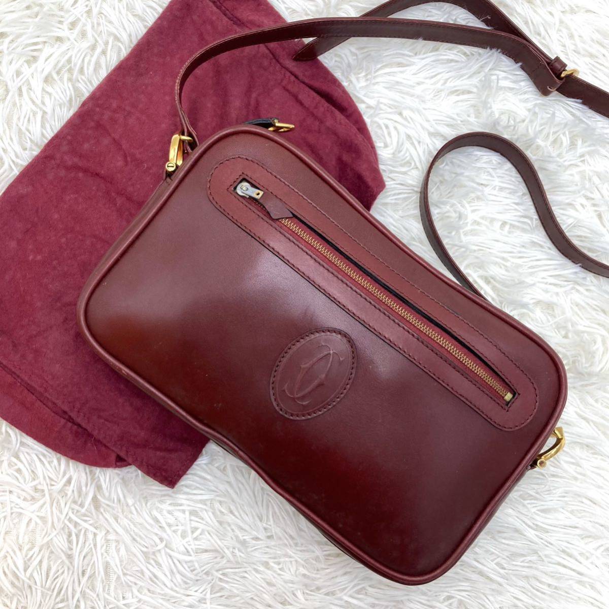 保存袋付き Cartier カルティエ マストライン ショルダーバッグ 