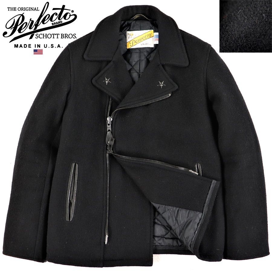 お得，セール 相場価格￥52 900- USA アメリカ製 SCHOTT ショット 7250 ARROW社 ワンスター メルトンウール ダブルライダースジャケット 黒 L(ジャケット、上着)｜売買されたオークション情報、yahooの商品情報を 男性用