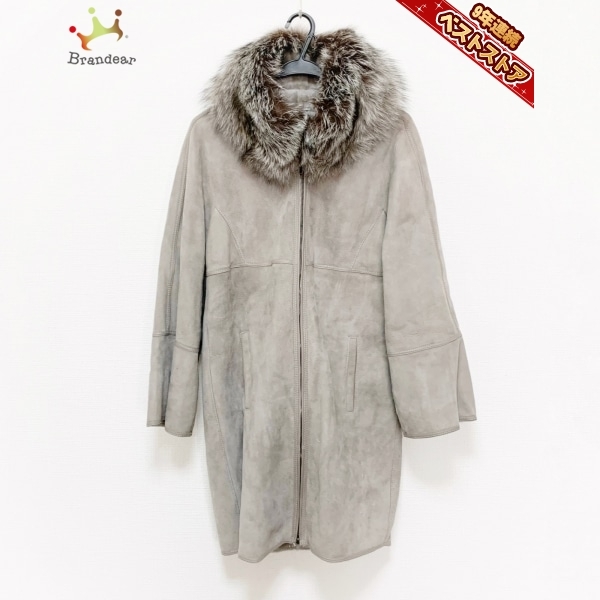 最新作，定番人気 キートン Kiton サイズ42 L - グレー レディース 長袖/ムートン/冬 コート(Lサイズ)｜売買されたオークション情報、yahooの商品情報をアーカイブ公開 - オークファン Lサイズ