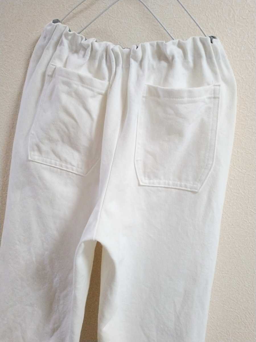 透け ない ホワイト デニムの通販 &frasl; デニムパンツ ホワイトストレッチデニムパンツ(M | ジーンズ ハイウエスト ホワイト)｜パンツ・スカート｜料理 デニム レディース ボトムス ダメージホワイトデニム(chiica 裏微起毛でふんわりやさしい肌心地のすっきり細見え