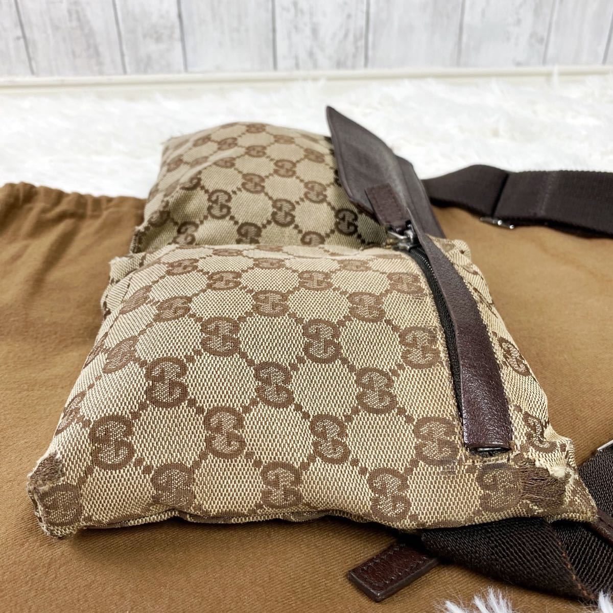 1円 GUCCI グッチ ウエストポーチ ボディバッグ ショルダーバッグ GG柄