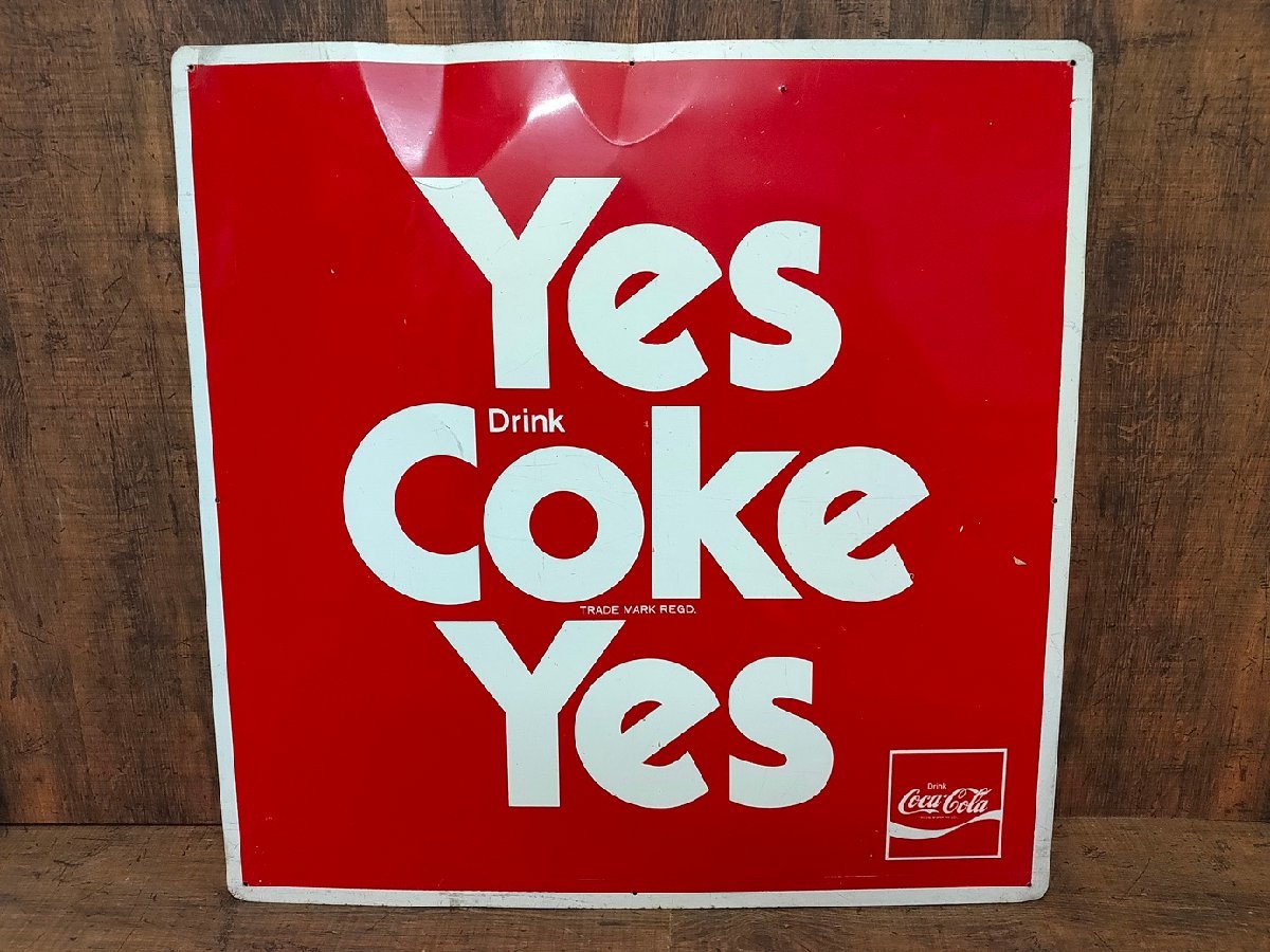 コカ・コーラ Coca-Cola ホーロー看板 Yes Coke Yes 昭和レトロ