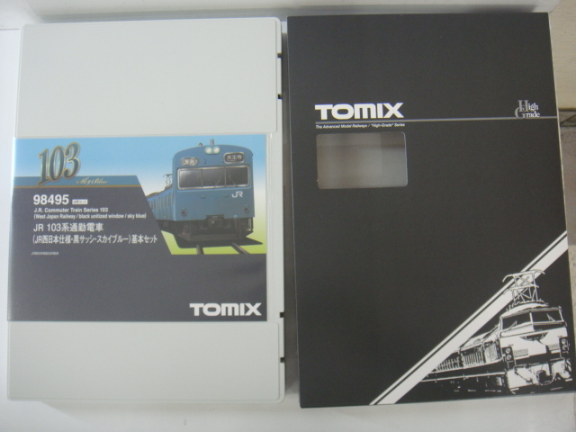 TOMIX 98495 4両セット JR 103系 通勤電車 JR西日本仕様 黒サッシ スカイブルー 基本セット Nゲージ