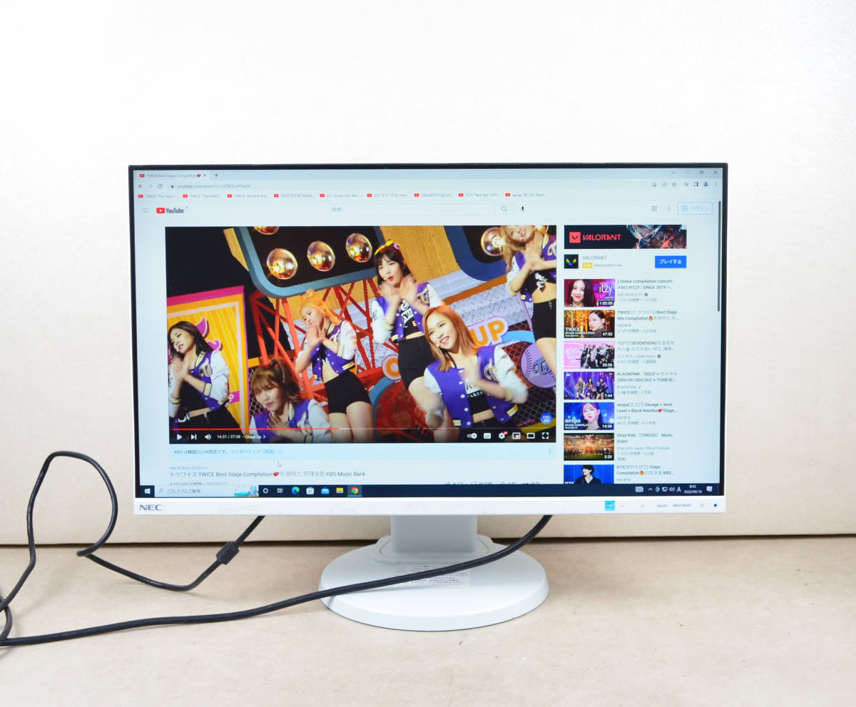2712　超狭額ベゼル　NEC　24型ワイド　E241N　フルHD　ゲーミング　HDMI　左右回転・縦型表示　スピーカー　LED　IPS　ディスプレイ