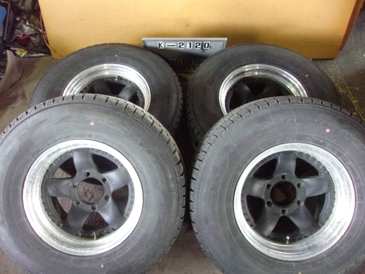 K-2120スタッドレス屋265/70R16アルミ付き４本（8J 139.7 6穴 +0)⑯　　　送料別