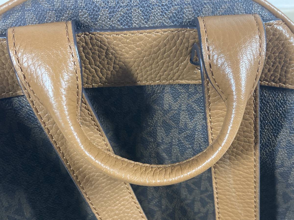 美品】マイケルコース MICHAEL KORS リュック バック PVC MK ロゴ柄 鞄 