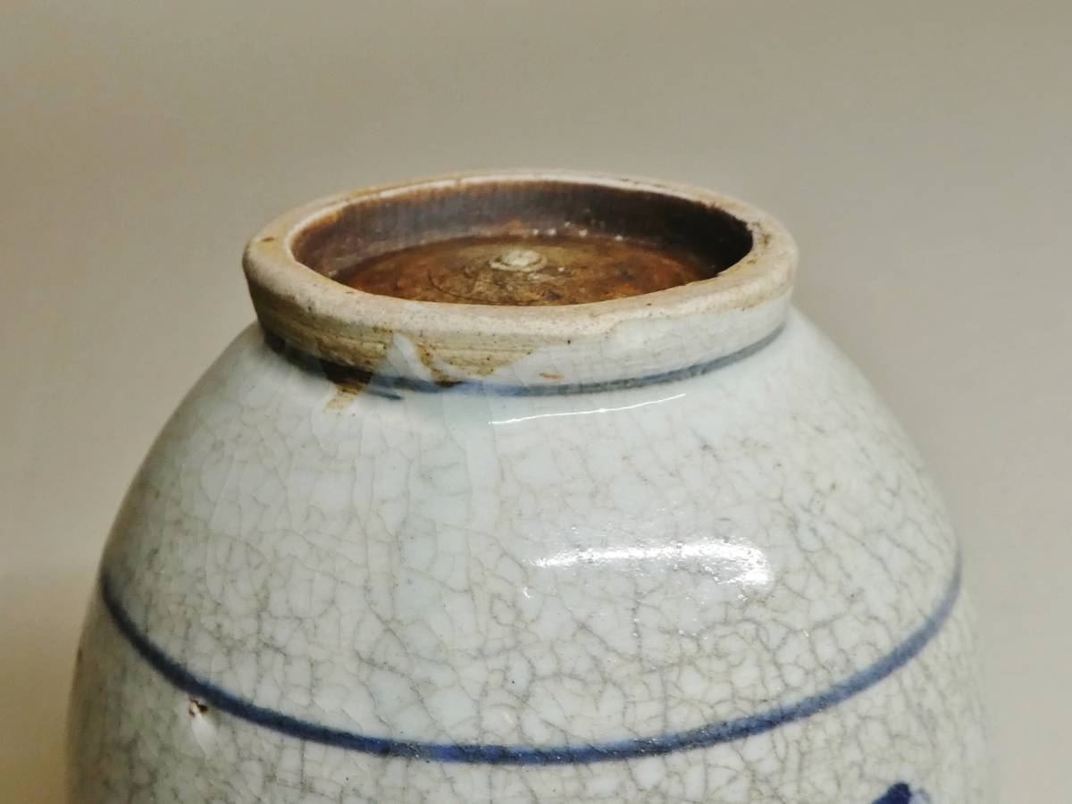 初期伊万里染め付け欄図小壺 - Yahoo!オークション 初期伊万里 江戸