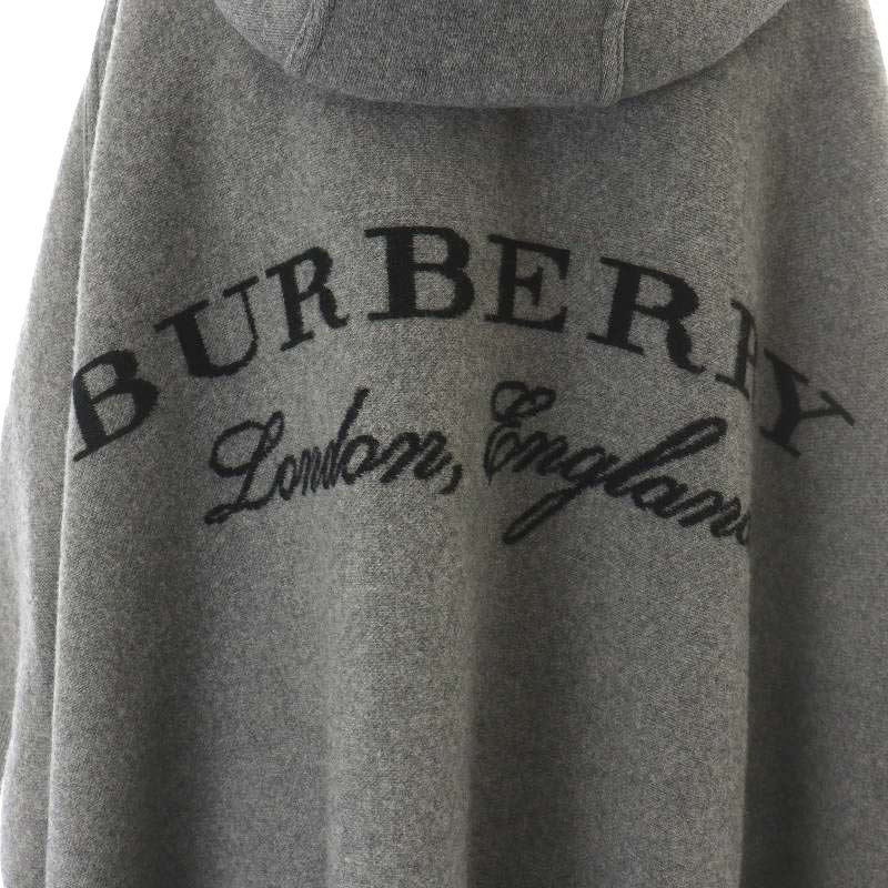 バーバリー BURBERRY London England ポンチョ フード ロゴ ウール