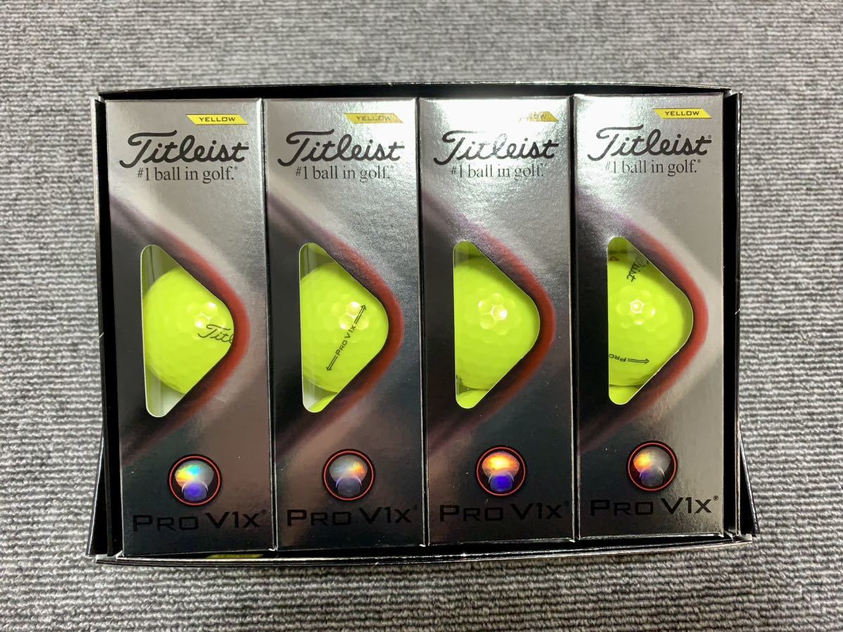 タイトリストプロV1Xイエロー新品1ダース タイトリスト イエロー PRO