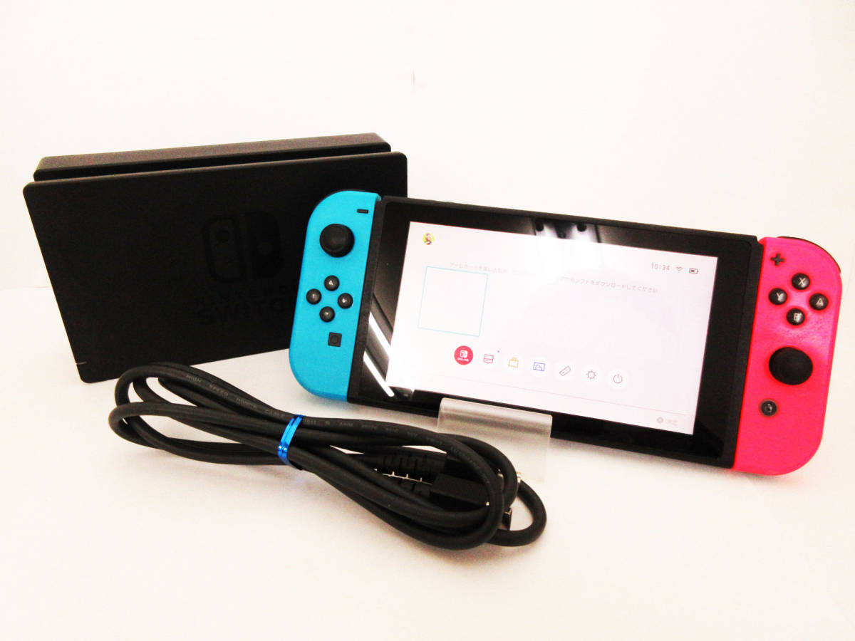 M12-046《ニンテンドースイッチ 本体》HAC-001☆ドッグ コード付