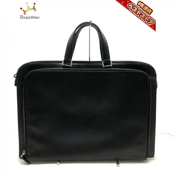 プラダ PRADA ビジネスバッグ VR0023 - レザー 黒 本体ロックなし バッグ ビジネスバッグ プラダ VR0023 メンズ PRADAプラダ『ブリーフケース』VR0023 ブラック