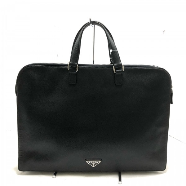 プラダ PRADA ビジネスバッグ VR0023 - レザー 黒 本体ロックなし バッグ ビジネスバッグ プラダ VR0023 メンズ PRADAプラダ『ブリーフケース』VR0023 ブラック