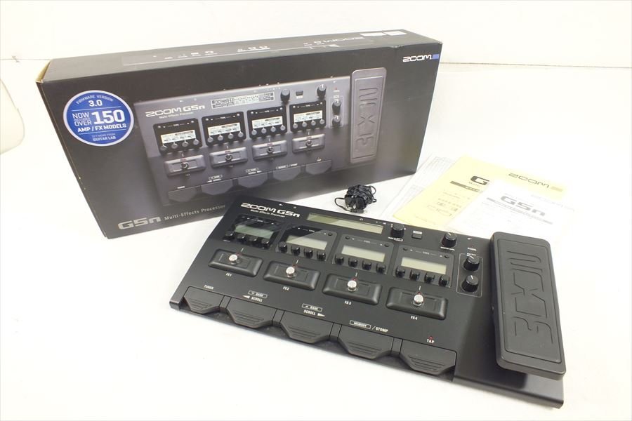 □ ZOOM ズーム G5n マルチエフェクター 取扱説明書有り 元箱付き 音出し確認済 中古 現状品 221206Y3082