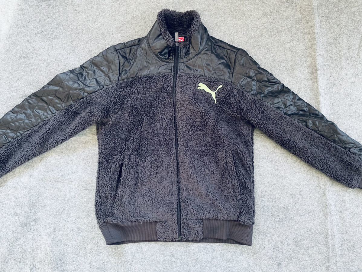 PUMA★フリースJK★M★黒★usedプーマ フリースジャケット 