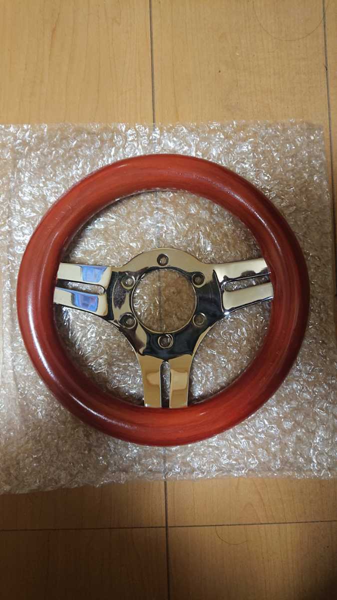 最終値下げ ワンオフ OBA ステアリング ワンオフ 23パイ小径ウッド