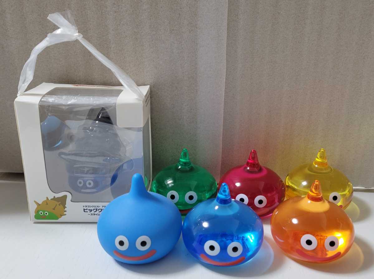 ドラゴンクエスト(ドラクエ)　ビッグクリアフィギュア　スライム5色とマリンスライムと光るスライム