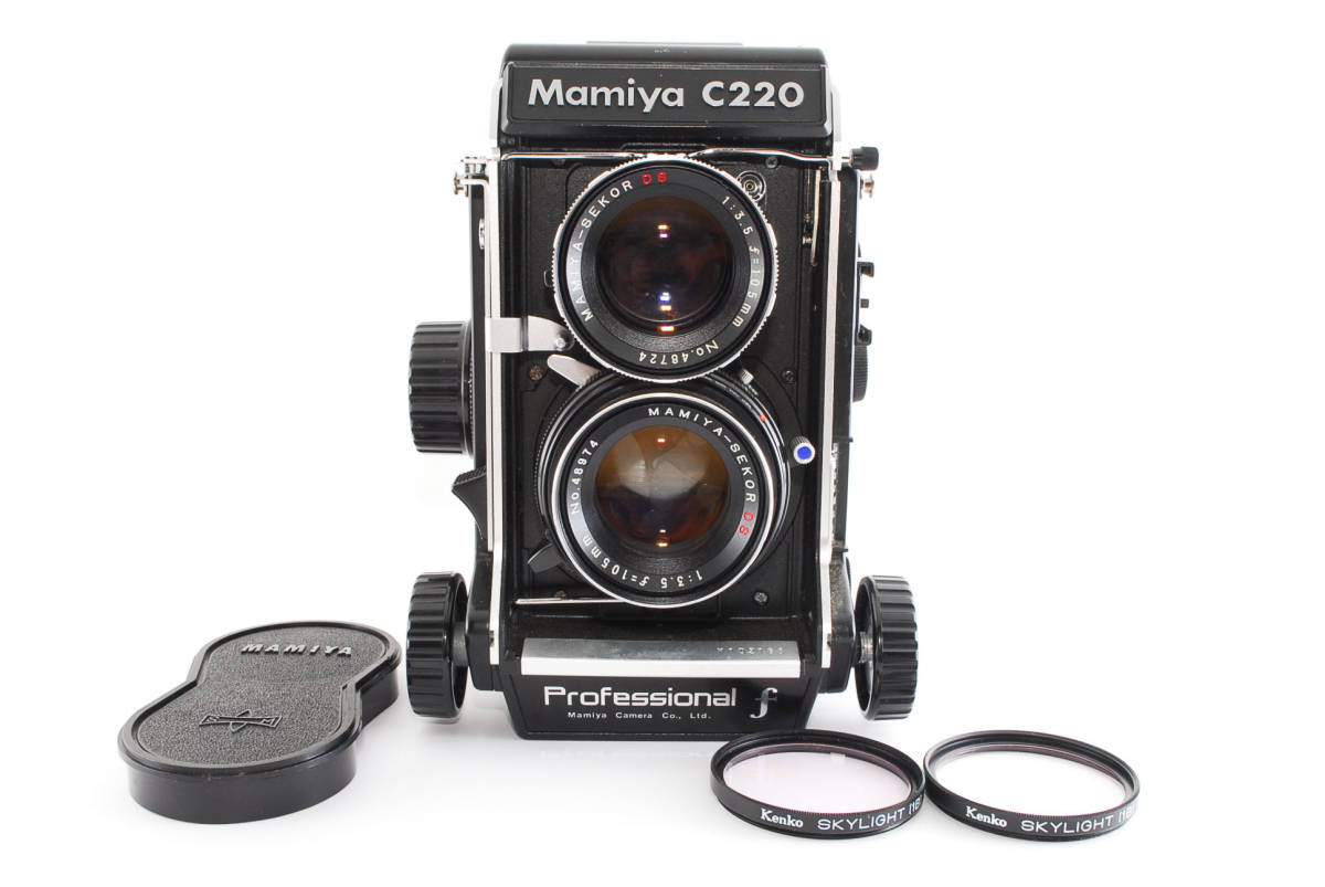 ◆外観綺麗◆MAMIYA マミヤ C220 PROFESSIONAL F SEKOR DS 105mm f3.5 ブルードット 二眼レフ #3448