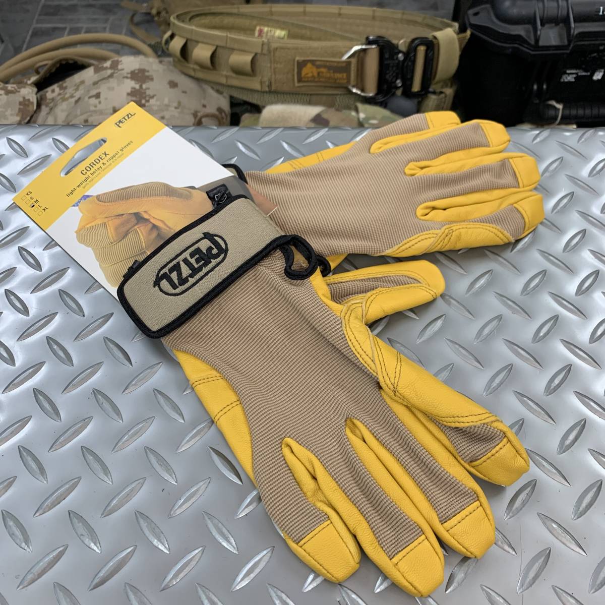 米軍放出 PETZL/Cordex ライトウェイトグローブ MEDIUM CORDEX PETZL