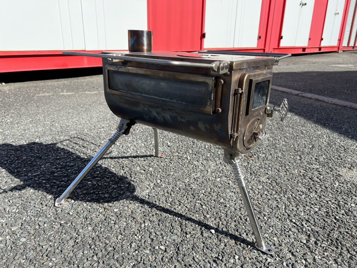 テンマクデザイン ウッドストーブ 薪ストーブ Mサイズ 延長煙突3本 オプションプロテクター サーモバンテージ済み 収納ケース付き_3