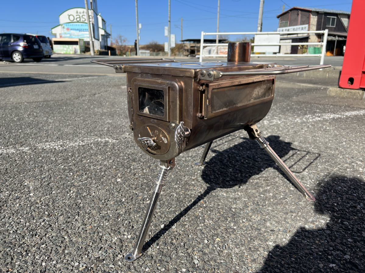 テンマクデザイン ウッドストーブ 薪ストーブ Mサイズ 延長煙突3本 オプションプロテクター サーモバンテージ済み 収納ケース付き_4