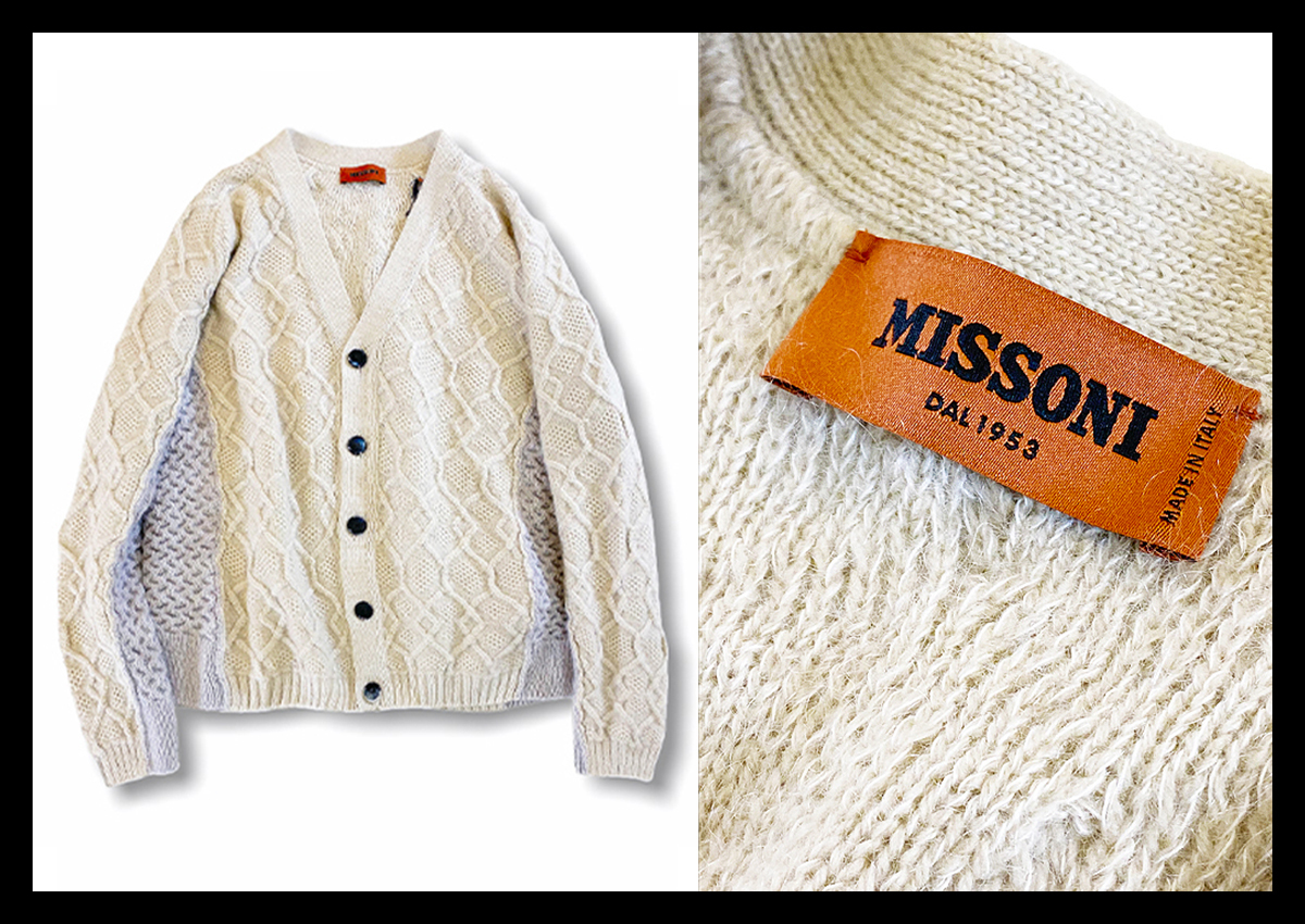 定価17.3万 ミッソーニ MISSONI ミッソーニらしさ溢れる逸品！温かな 