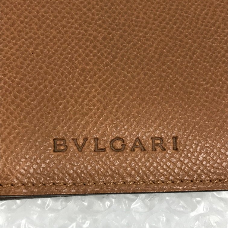 ブルガリ BVLGARI 札入れ ブラウン レザー - 財布 長財布 □未使用