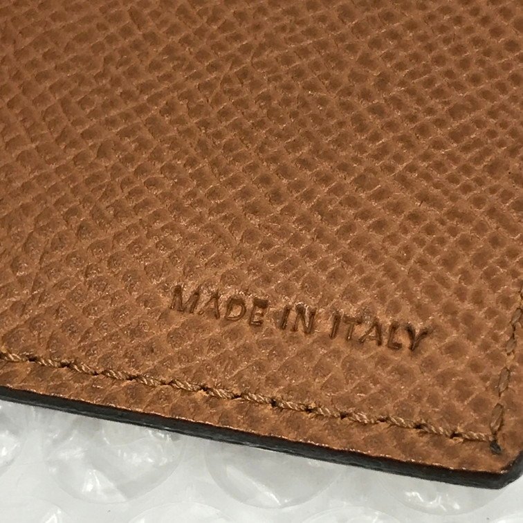 ブルガリ BVLGARI 札入れ ブラウン レザー - 財布 長財布 □未使用