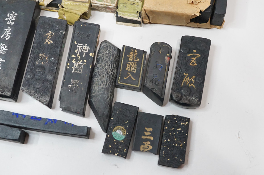 書道具/文房具 古墨D まとめて 大量 大正～昭和初期 時代 戦前 和墨