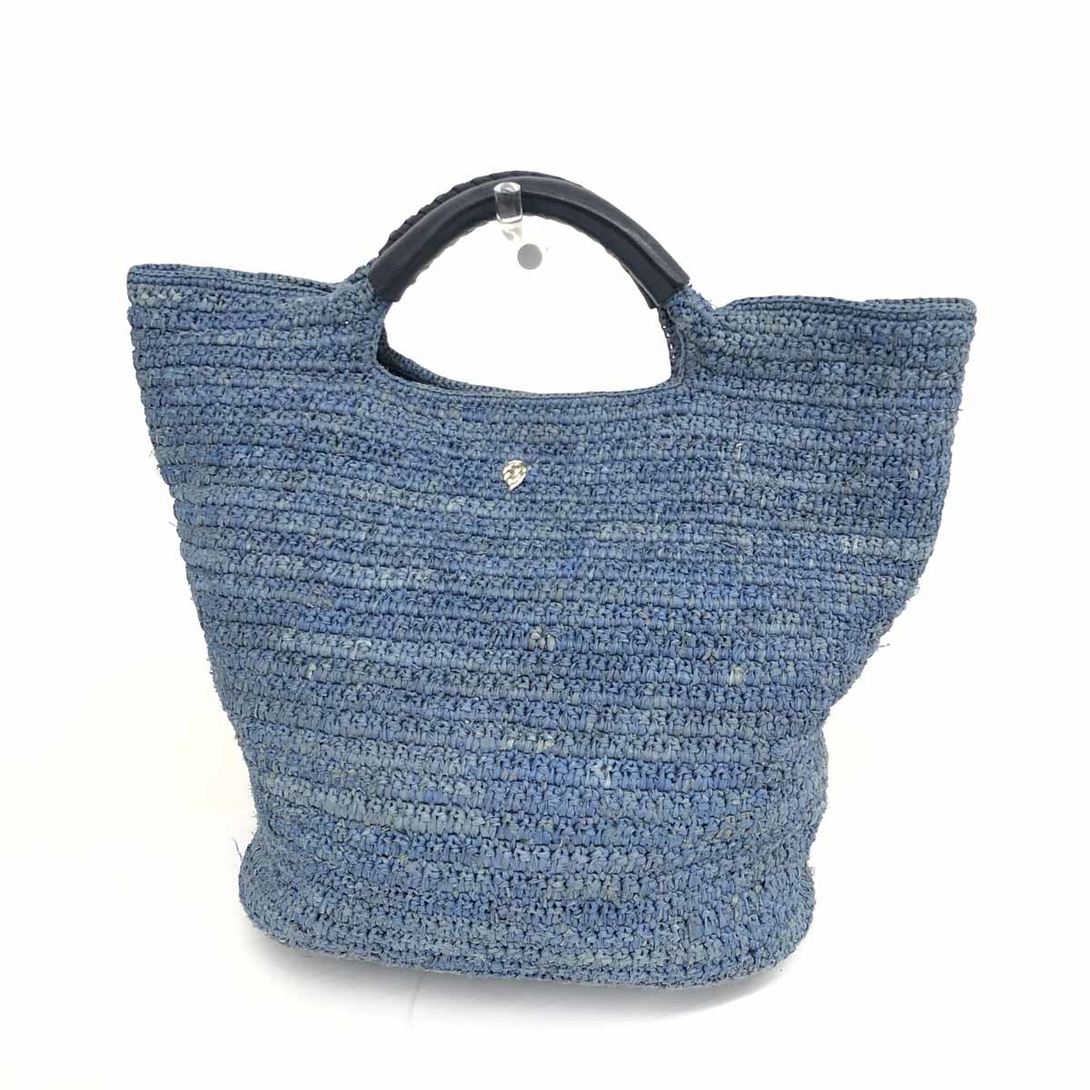 美品】ヘレンカミンスキー カゴ レザー トートバッグ A4◎ ネイビー