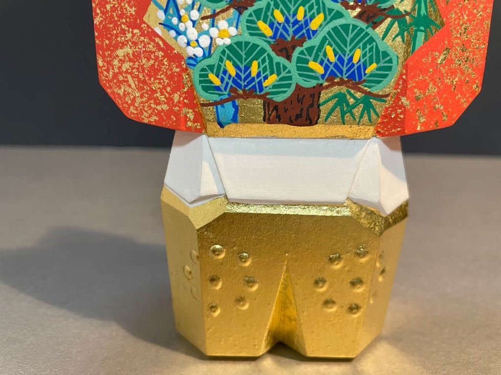 希少・美品川口神泉作 一刀彫 雛人形 立雛 4号 木箱付き 奈良伝統