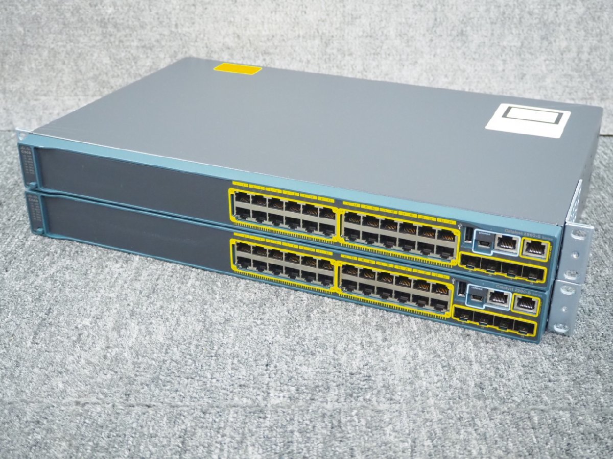 新作登場，格安 357 2台セット Cisco Catalyst 2960-Sシリーズ WS-C2960S-24TS-L V04 Version 15.0 2 SE4(イーサネットハブ)｜売買されたオークション情報、yahooの商品情報をアーカイブ公開 - オークファン イーサネットハブ