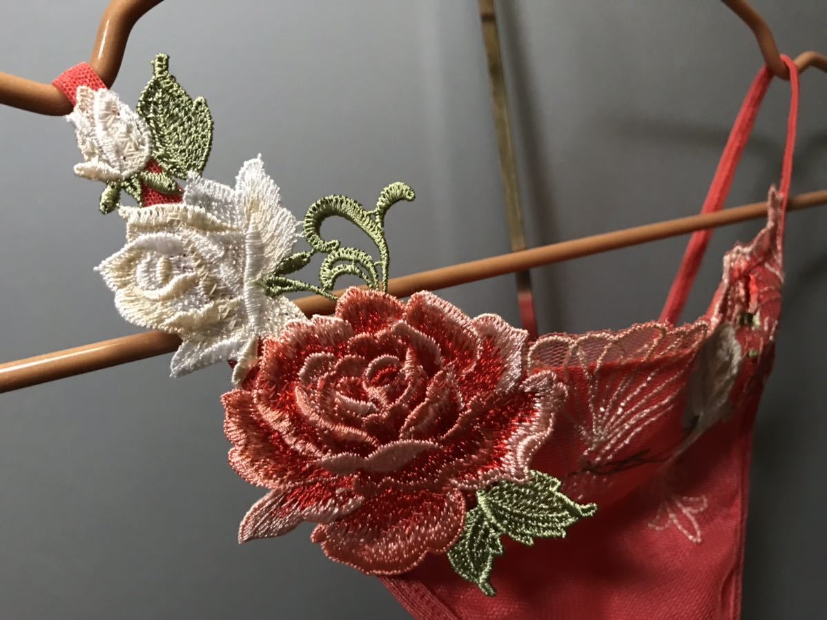 ワコール ☆サルート豪華花刺繍Tバックショーツ☆セクシー☆綺麗色(T