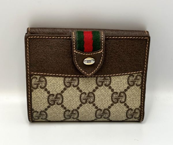 GUCCI オールドグッチ 二つ折り財布 ウォレット シェリーライン レディース