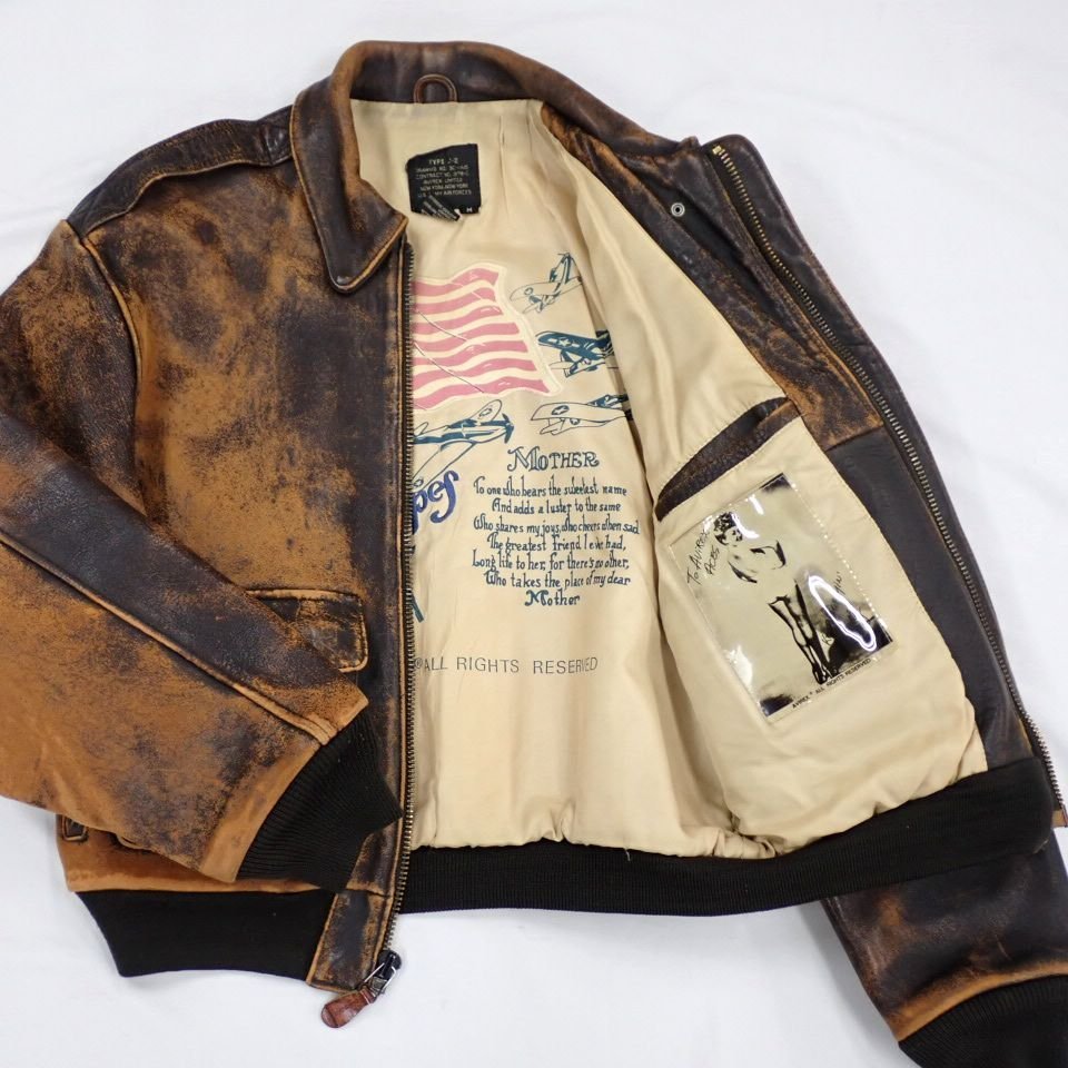 ○AVIREX/アヴィレックス A-2 フライトジャケット M/メンズL相当  