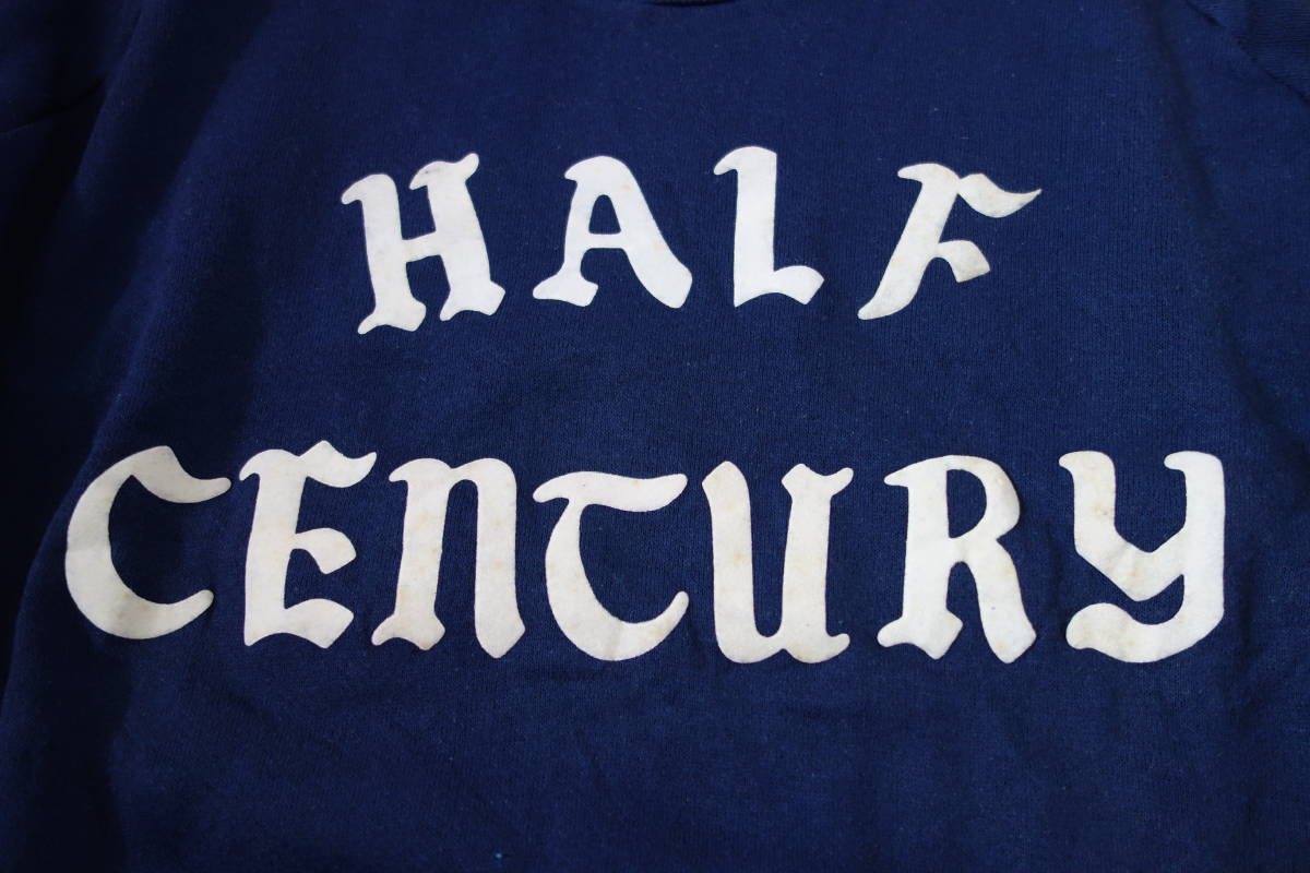 古着 USA製 ビンテージ フェルトプリント ラグランスリーブ スウェットシャツ ネイビー XL / calcru 裏起毛 長袖 トップス トレーナー