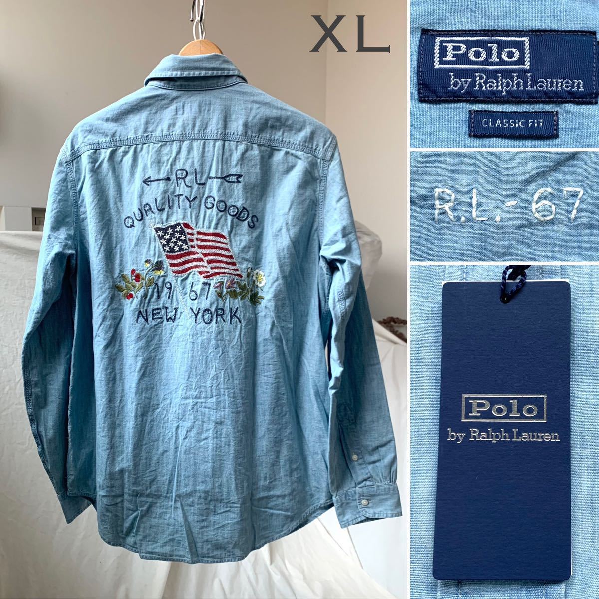 XL 新品 2022AW ポロ ラルフローレン POLO RALPH LAUREN 背面 フラッグ