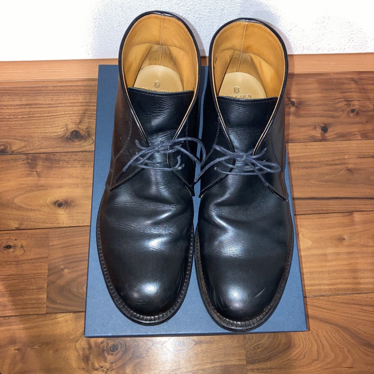 BLACK SIGN Chukka Boots 9D ブラックサイン チャッカブーツ レザー 
