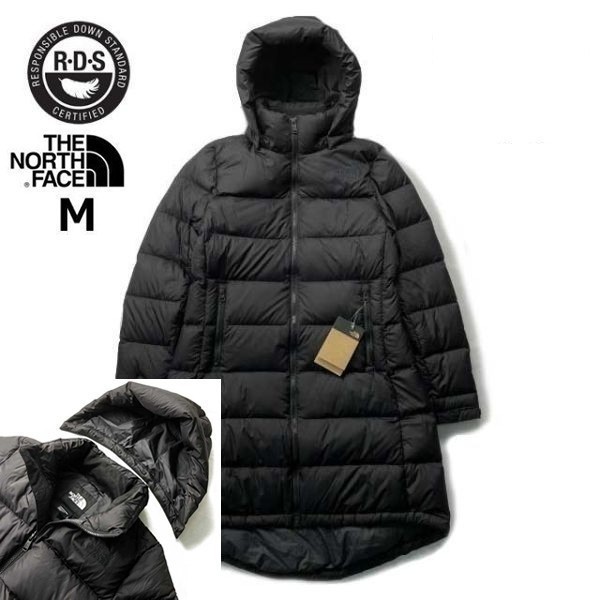 1円～!売切!【正規新品】THE NORTH FACE◆W METROPOLIS PARKA 3 ダウンコート ジャケット US限定 RDS認証 ロング丈 防寒(M)黒190122-145
