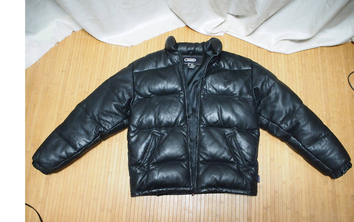 古着 OUTDOOR 羊革製レザーダウン 黒 Mサイズ