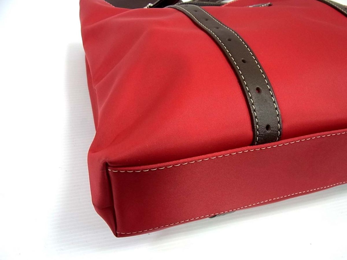 □キタムラ2 トートバッグ コインケース付き ハンドバッグ レッド 鞄 