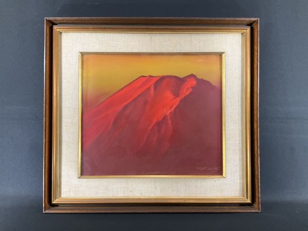 (F6号) 中村裕子【ストーンヘンジ】 表サイン有/共シール有 /真作/油彩 真作保証□油彩□清水梵朝□赤富士□壮大迫力の逸品□日本画府理事