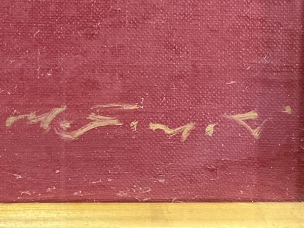 真作保証□油彩□清水梵朝□赤富士□壮大迫力の逸品□日本画府理事