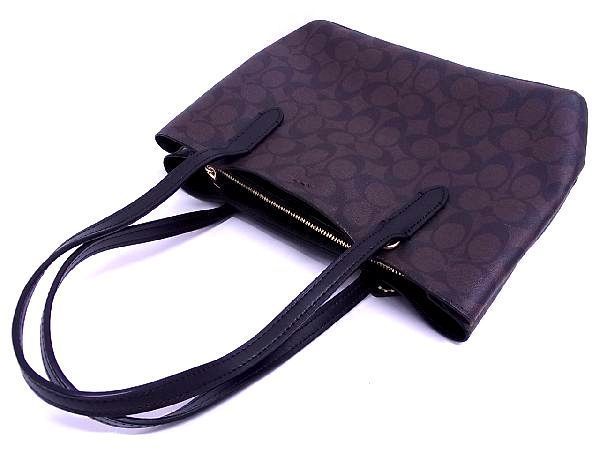 1円 □極美品□ COACH コーチ F73293 シグネチャー PVC 2WAY クロス