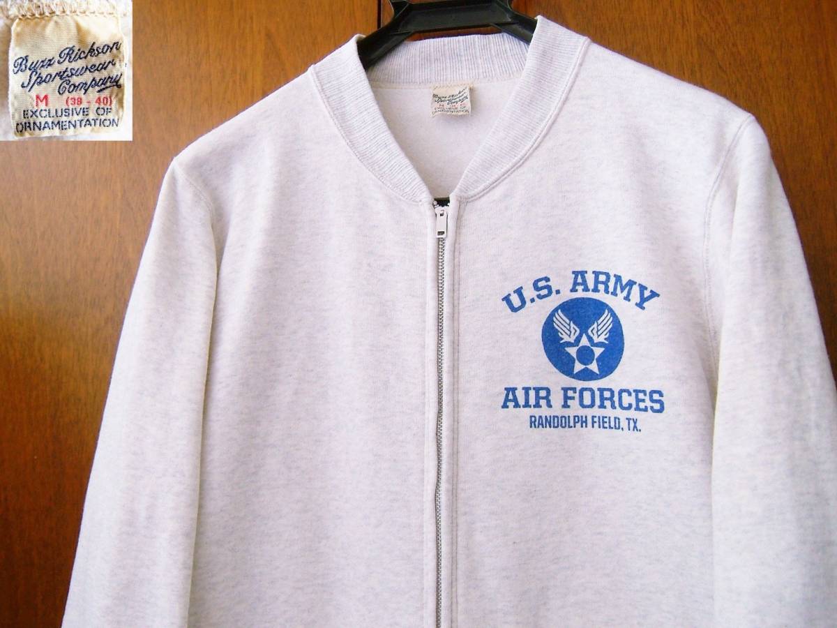バズリクソンズ BUZZ RICKSON'S ジップアップスウェット スウェットジャケット U.S.ARMY AIR FORCES