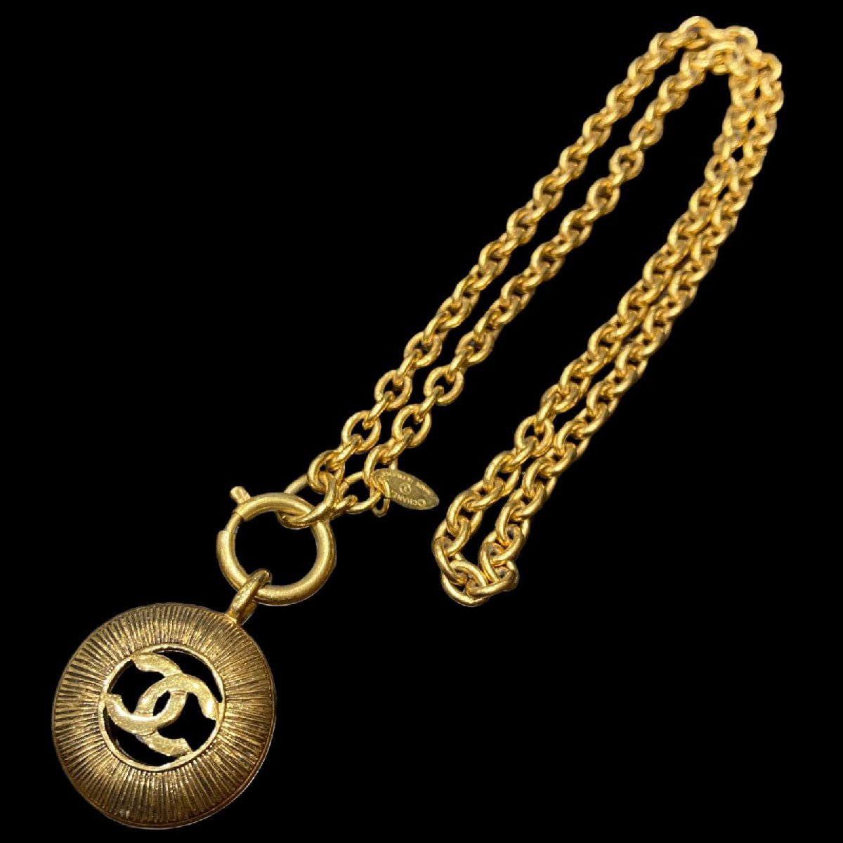 CHANEL シャネル ココマーク サークル ラウンド チェーン ネックレス 
